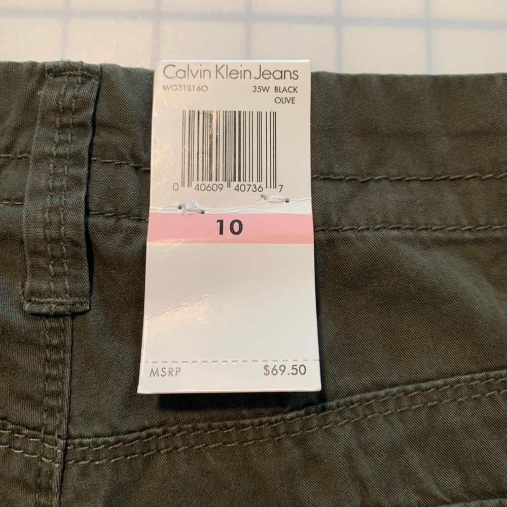 Calvin Klein Women’s Cargo Pants, Size 10, Color Black Olive - Picture 10 of 11